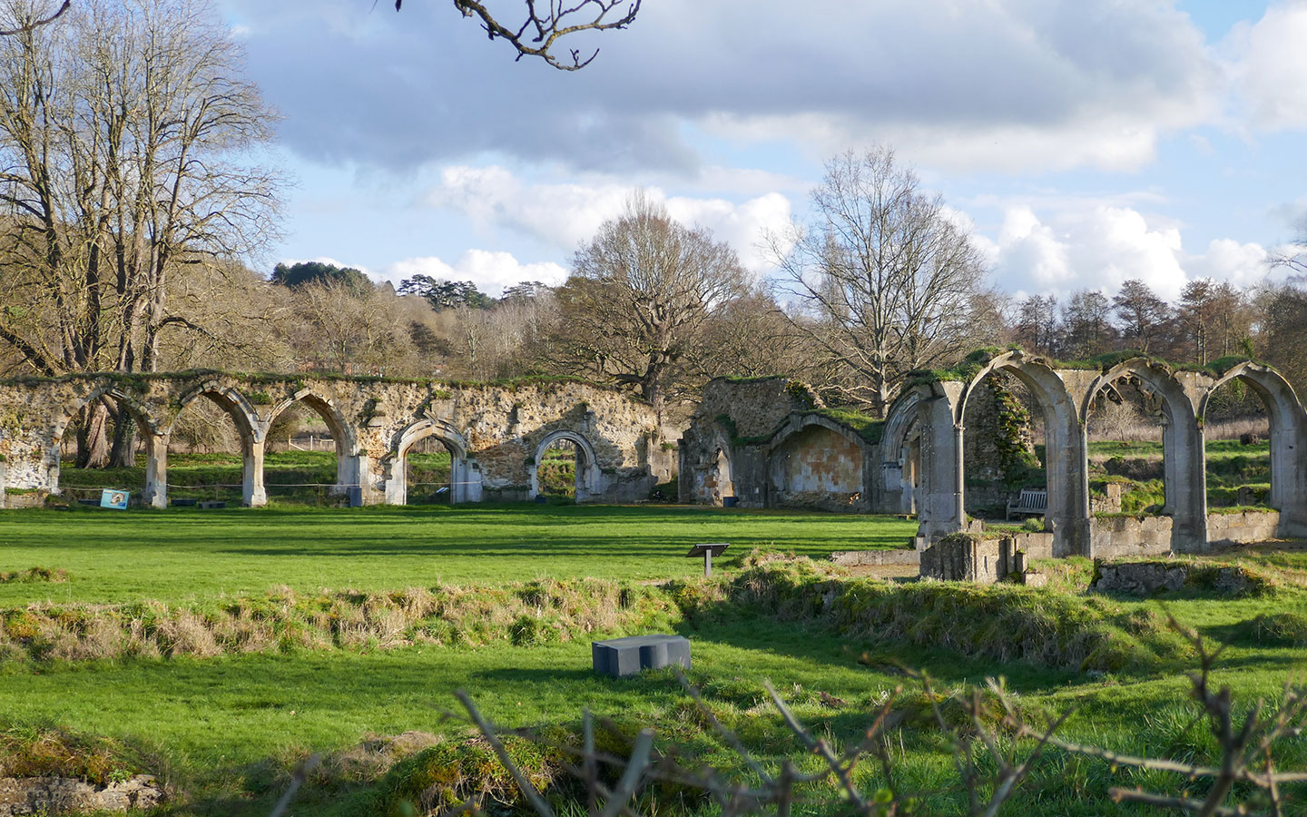 The ruins of Hailes Abbey in the Cotswolds