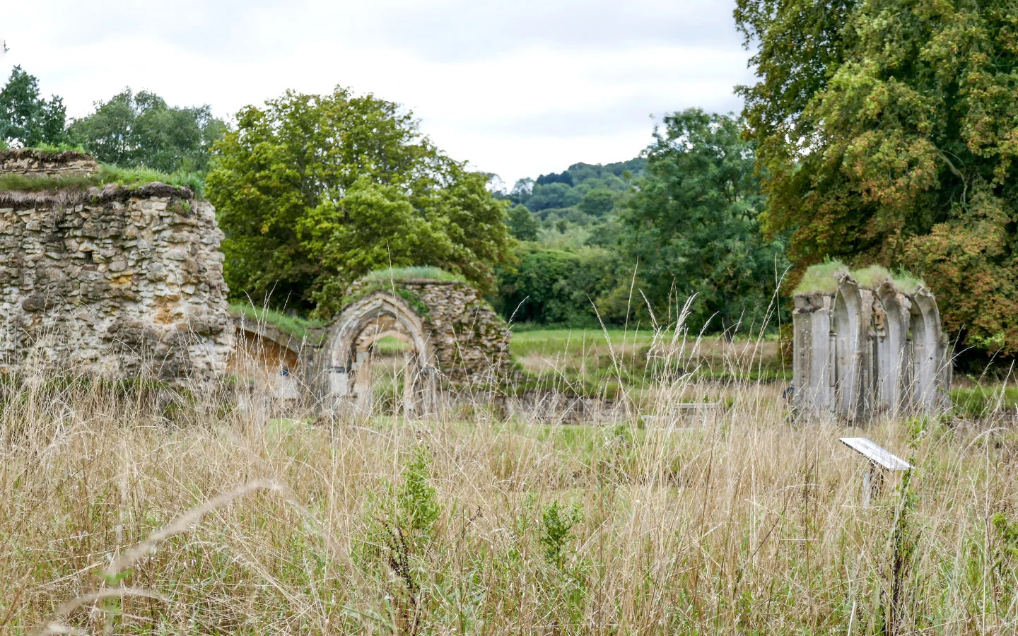 The ruins of Hailes Abbey in the Cotswolds