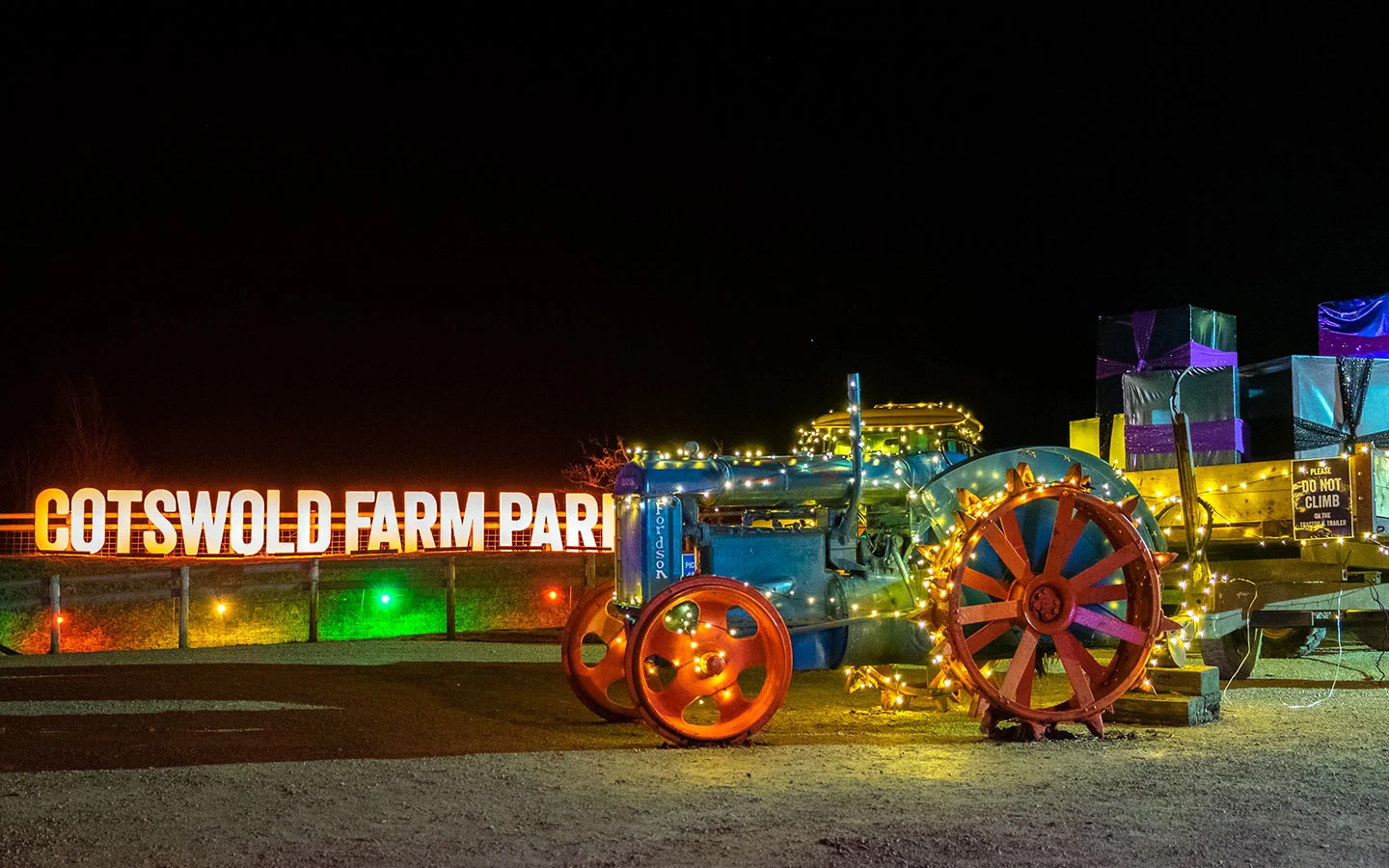 Christmas light trail at the Cotswold Farm Park