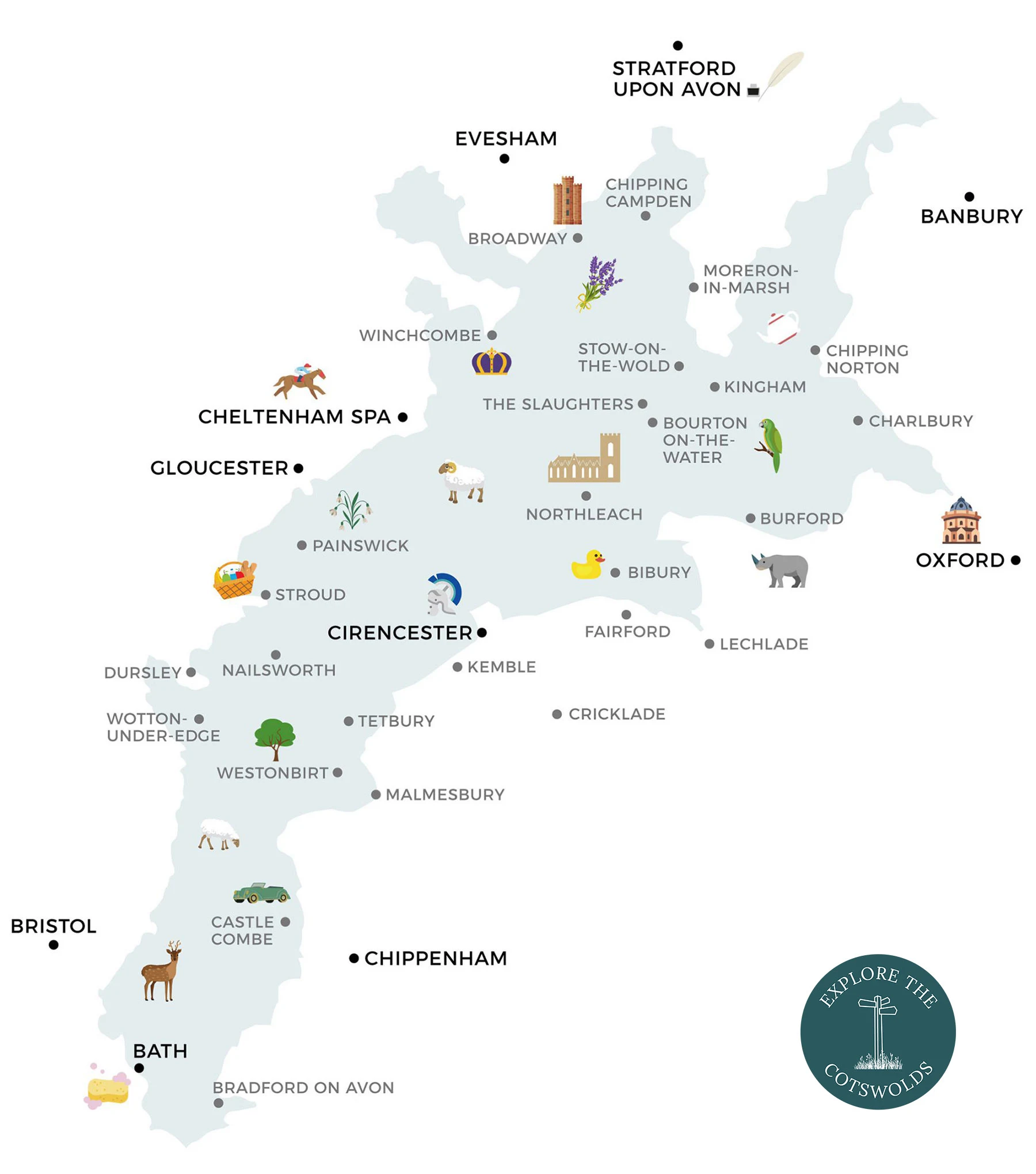 Cotswolds map