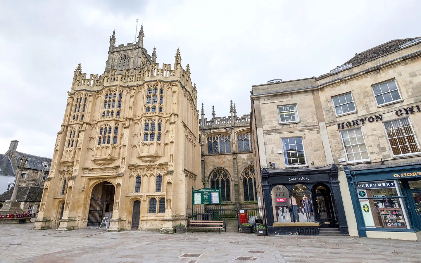 St John the Baptist church in Cirencester, capital of the Cotswolds