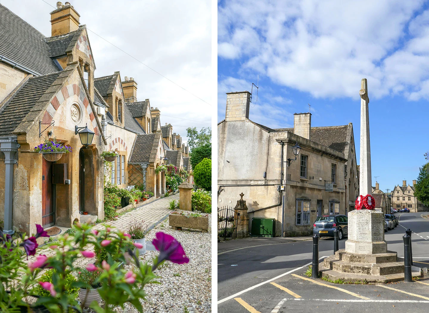 Winchcombe almshouses and high street