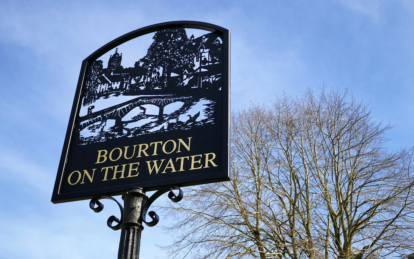 Village sign in Bourton-on-the-Water