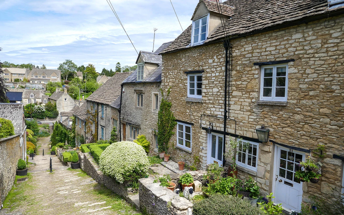 The Chipping Steps, Tetbury, on a day trip from Bath to Cotswolds