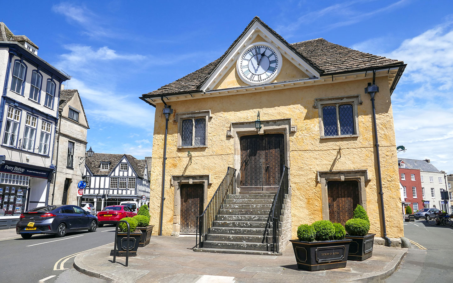 Tetbury's Market House on a day trip from London to Cotswolds by car