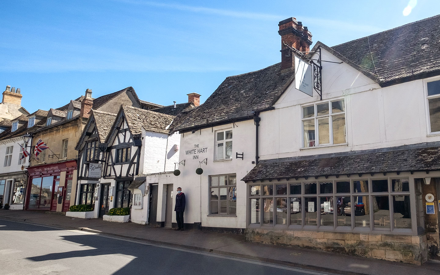 The White Hart and Wesley House in Winchcombe, Cotswolds