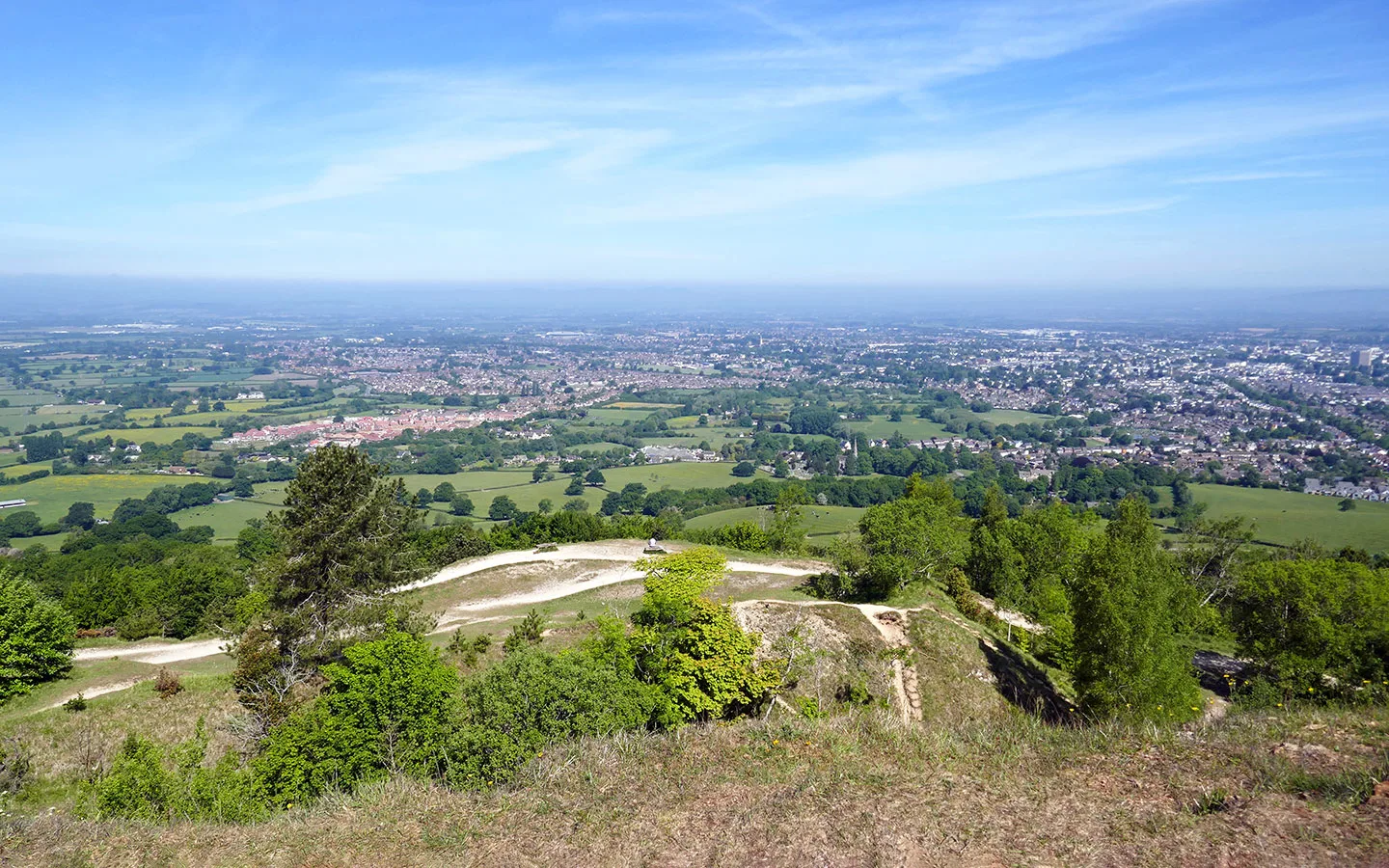 Views from Leckhampton Hill on the edge of Cheltenham