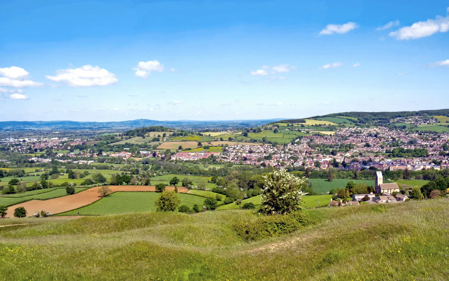 Views from Selsley Common on the Cotswold Way