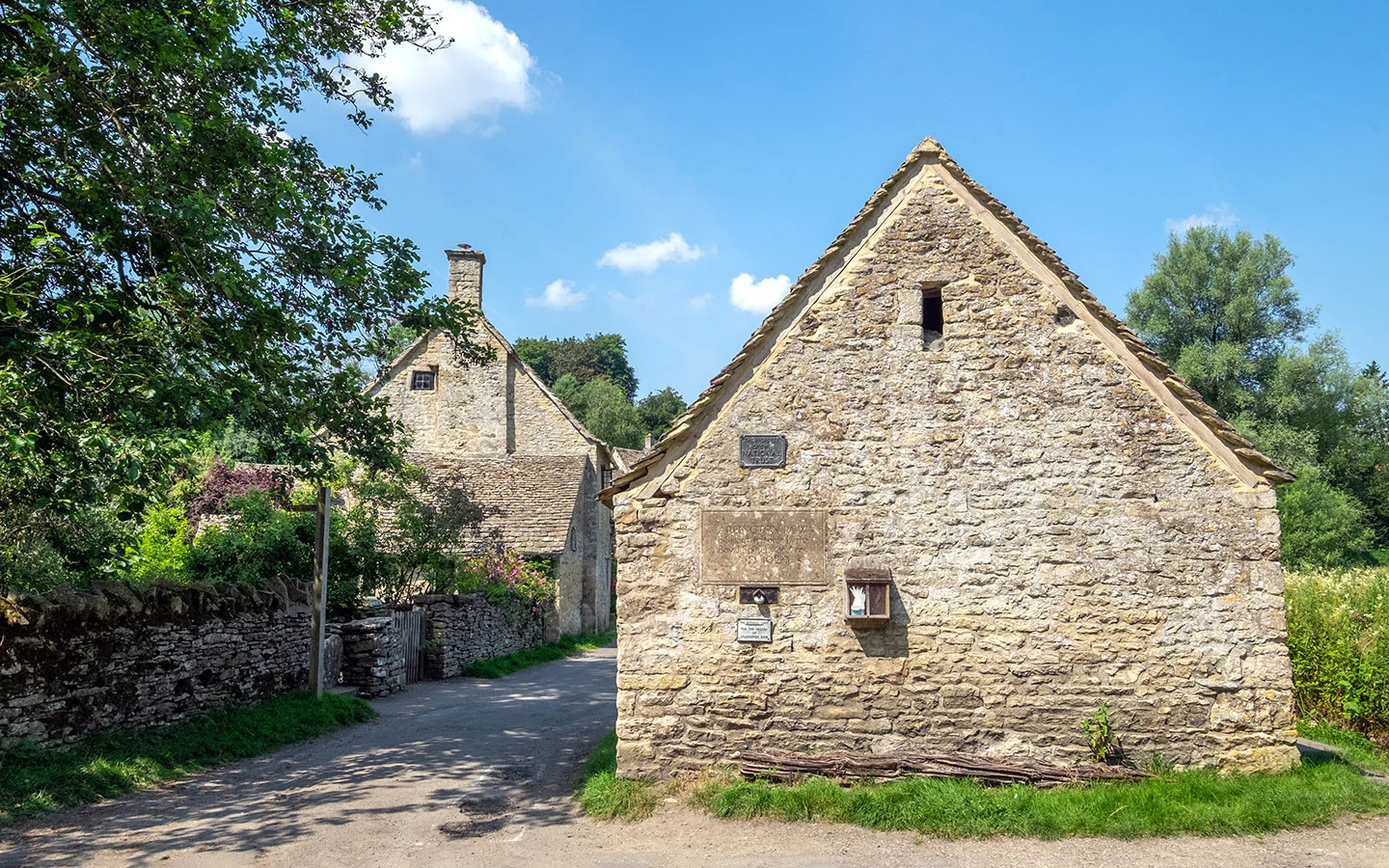 The entrance to Arlington Row in Bibury, Cotswolds
