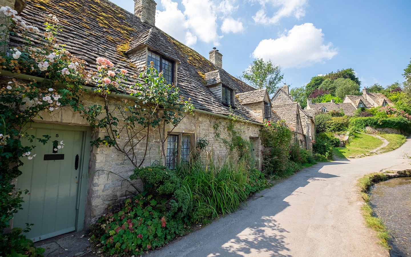 Arlington Row in Bibury, a Cotswolds film location