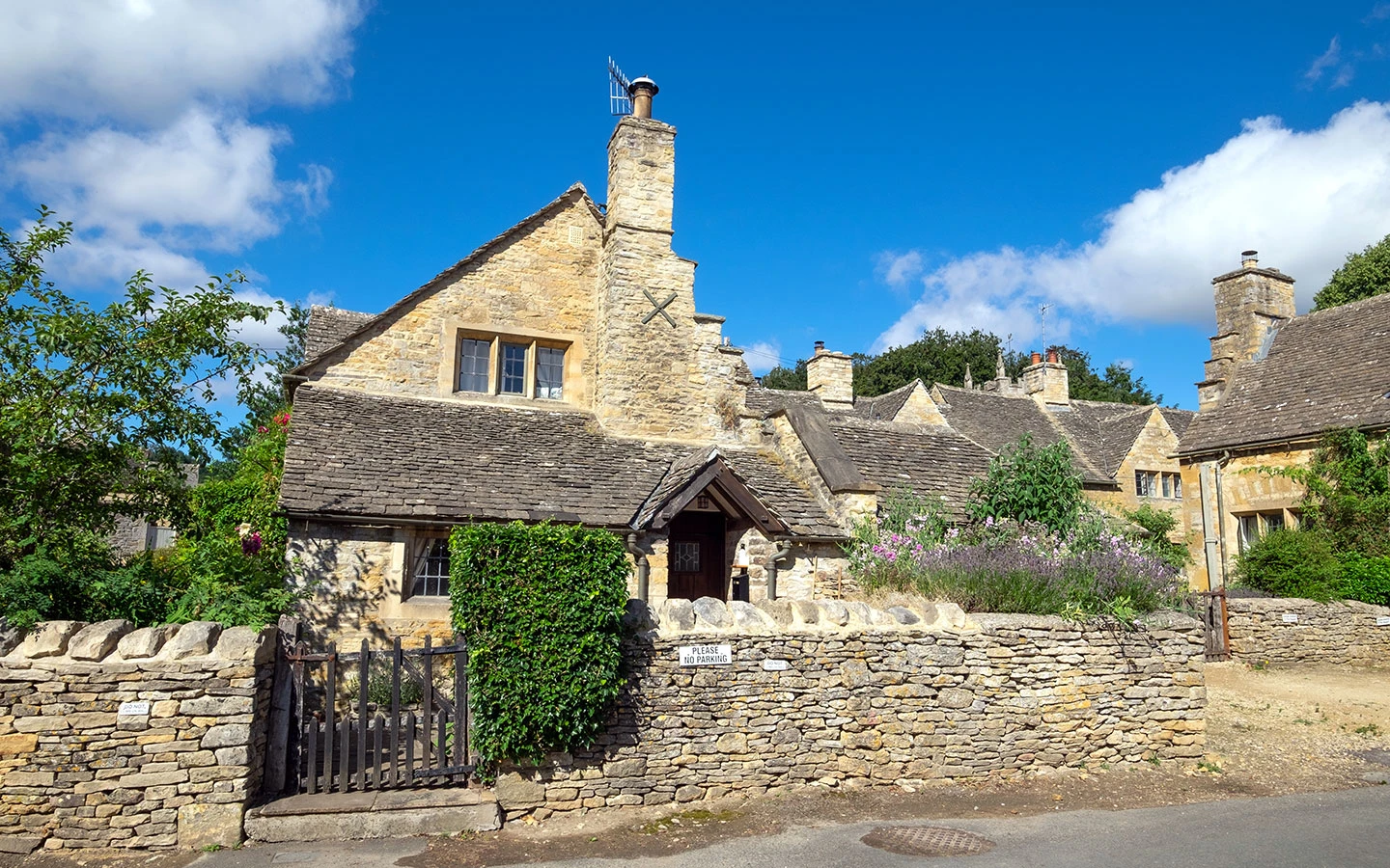 Historic buildings in Upper Slaughter in the Cotswolds