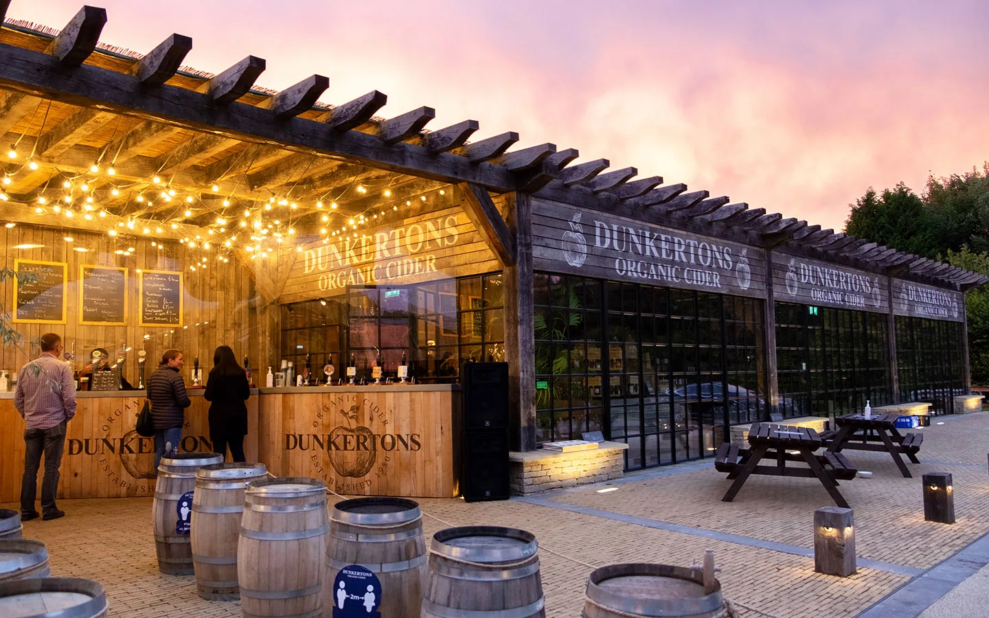 Cider making and shop at Dunkertons near Cheltenham