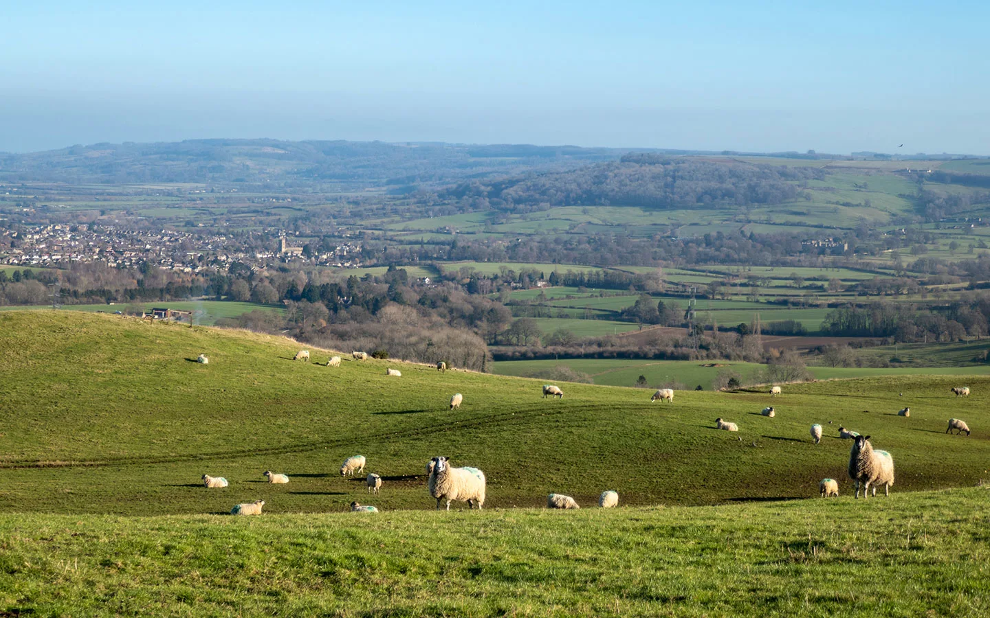 Looking down on Winchcombe