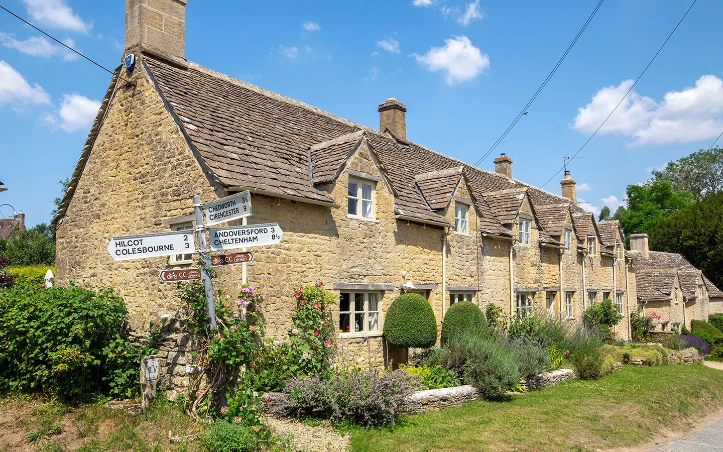 The village of Withington in the Cotswolds