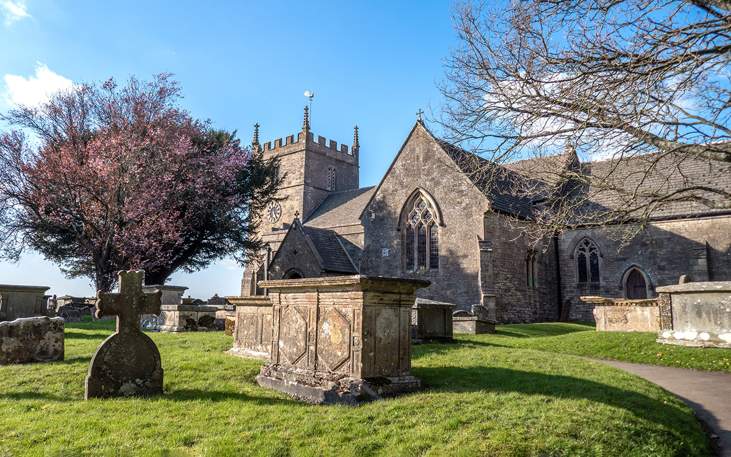 St John's church in Old Sodbury on a Cotswold Way circular walk