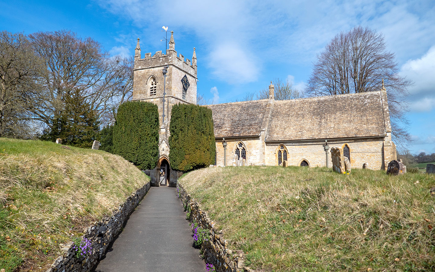St Peter's Church in Upper Slaughter in the Cotswlds