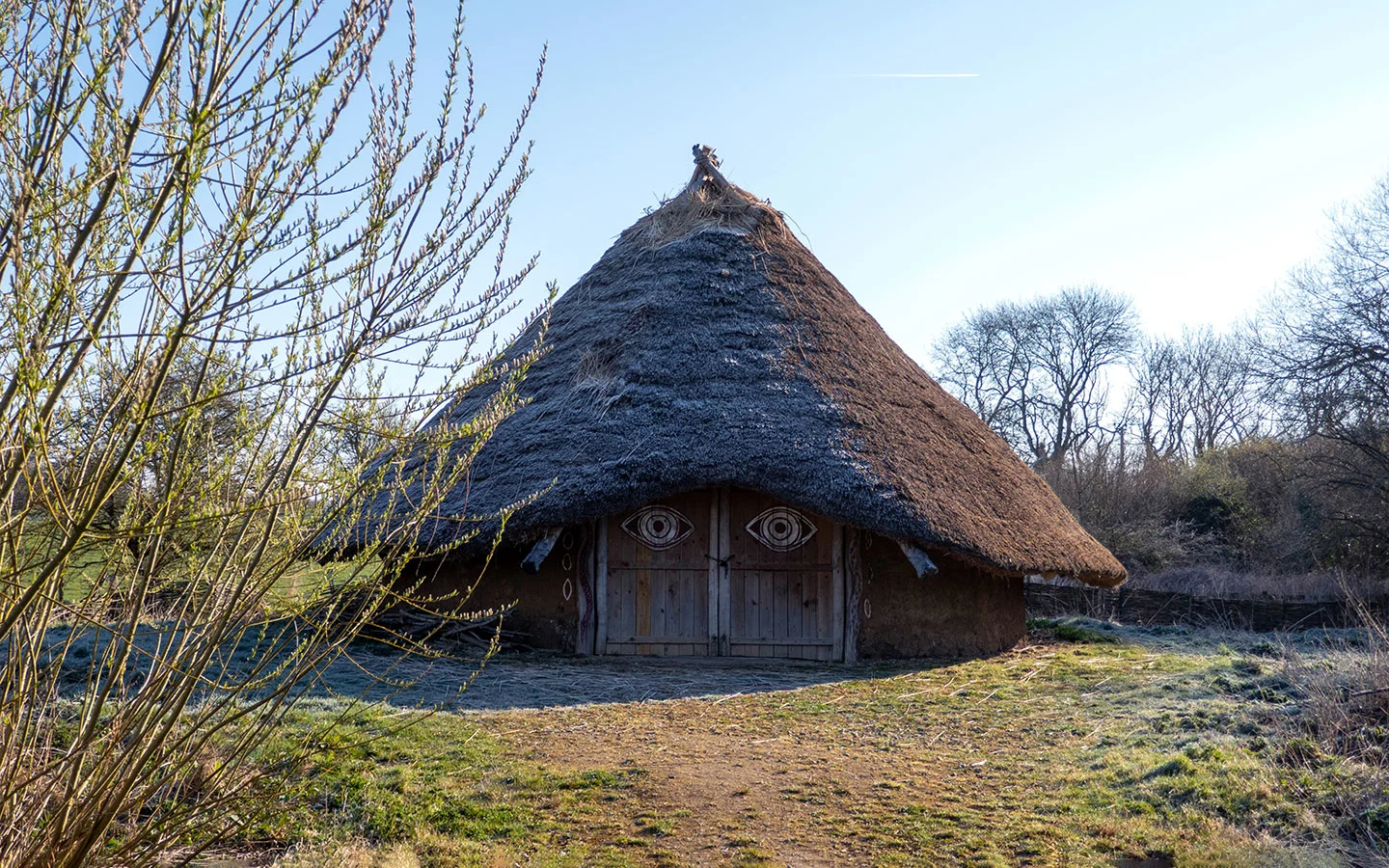 Replica Iron Age roundhouse at Greystones Farm Nature Reserve