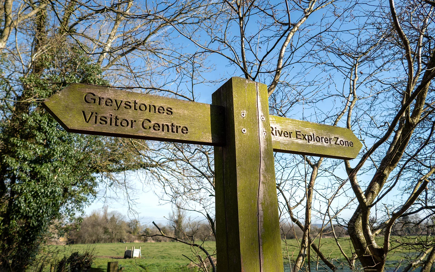 Signpost at Greystone Farem Nature Reserve