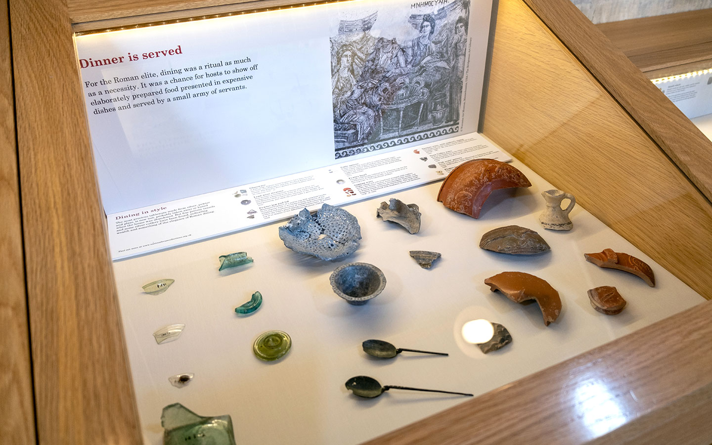 Finds in the museum at Chedworth Roman Villa