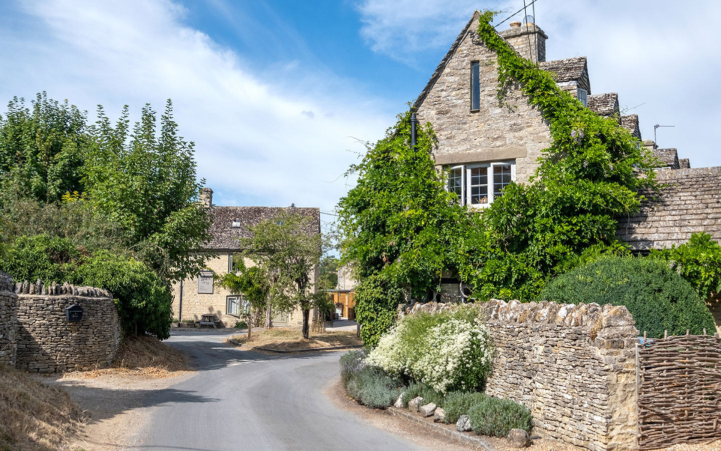 The village of Asthall in the Windrush Valley near Burford