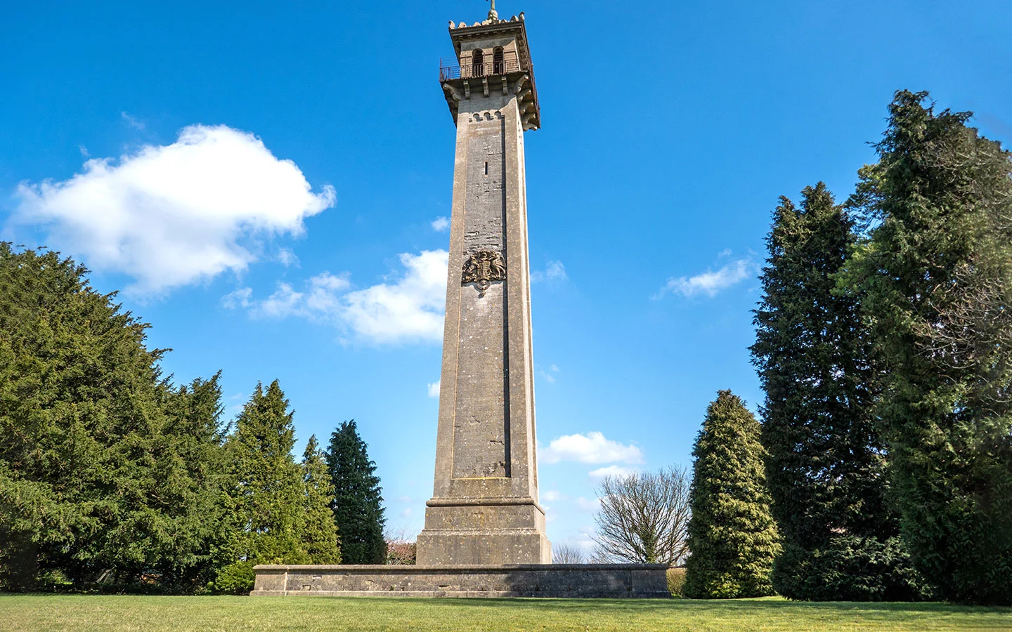 The Somerset Monument, a memorial to Lord Robert Somerset on the Cotswold Way itinerary