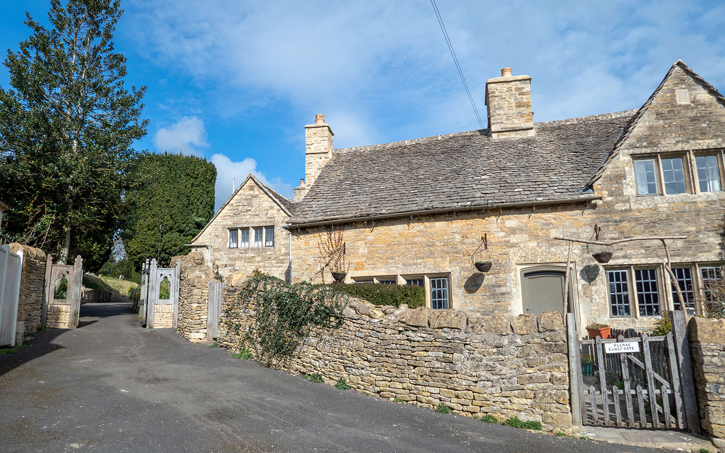 Historic buildings in the Square, Upper Slaughter