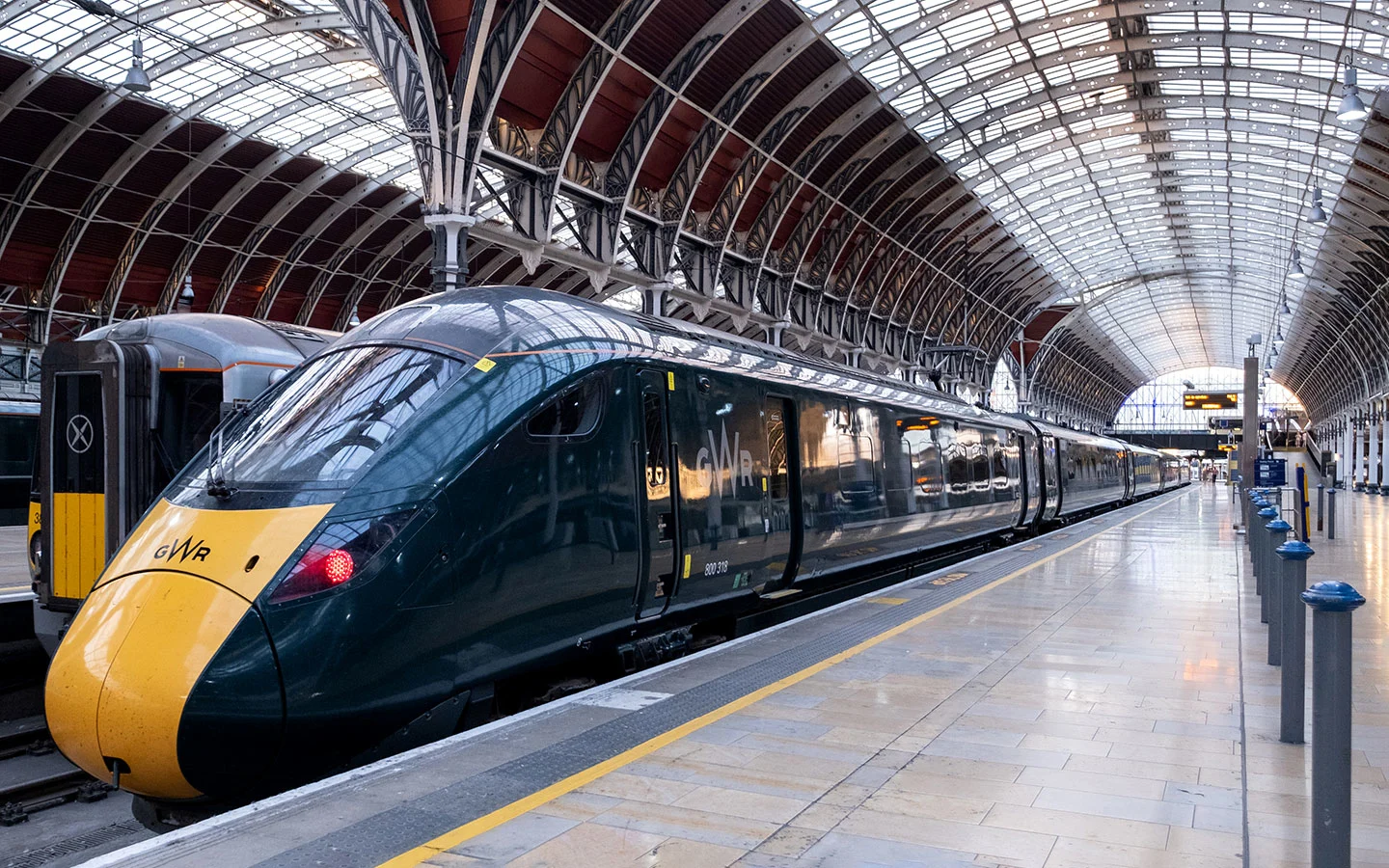 Great Western Railway train in London Paddington station