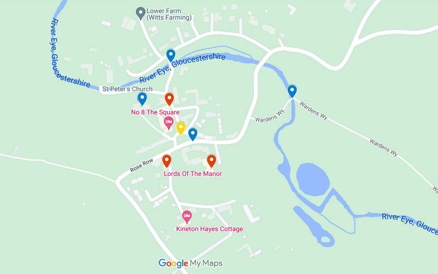 Map of things to do in Upper Slaughter, Cotswolds