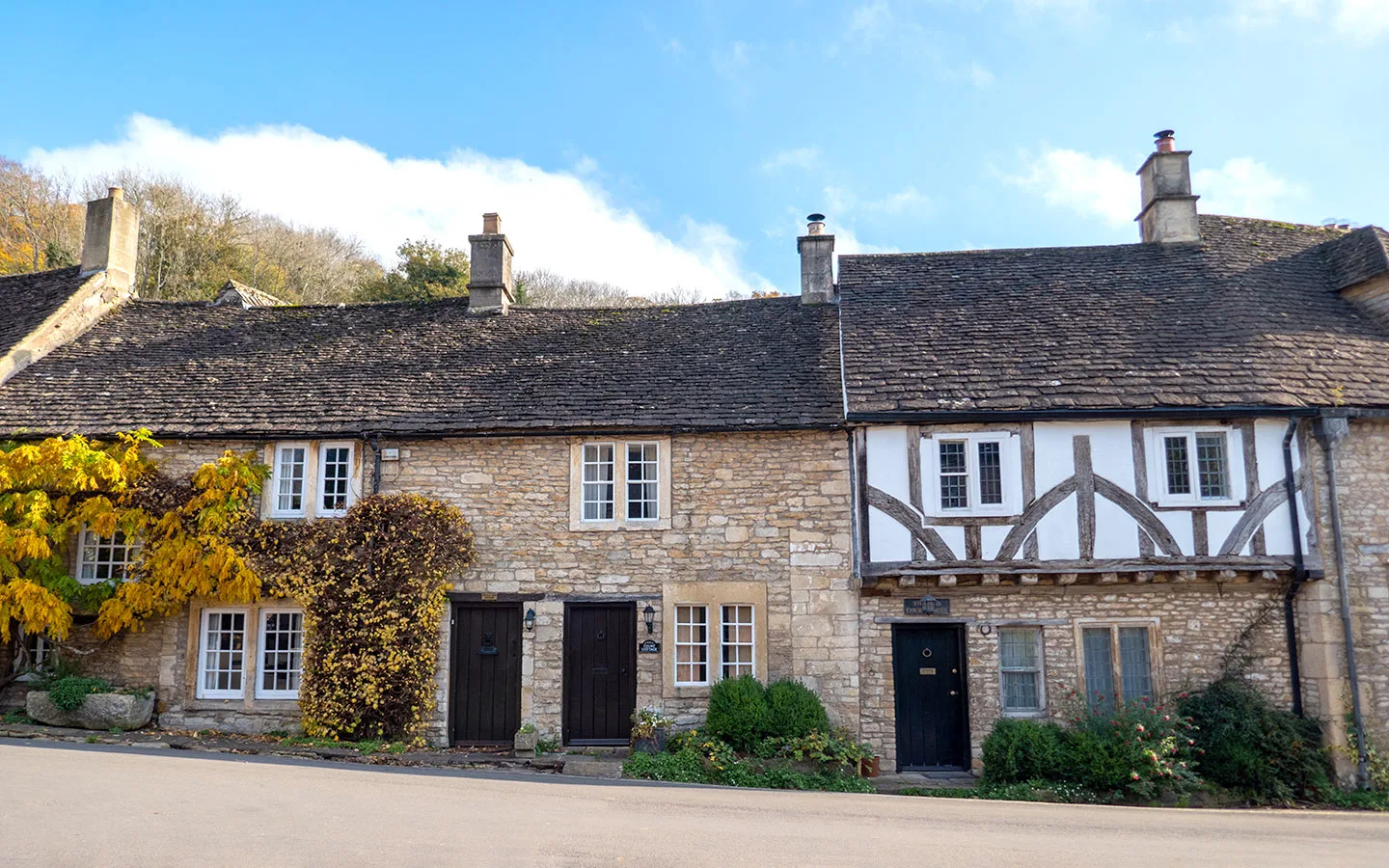 Cottages in Castle Combe village