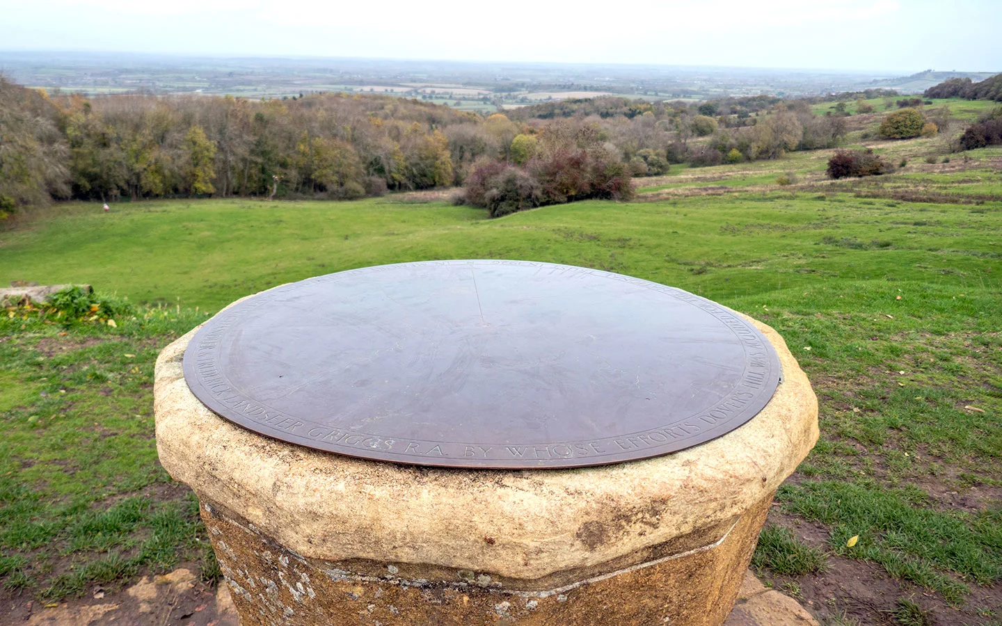 Views from the topograph on Dover's Hill near Chipping Campden