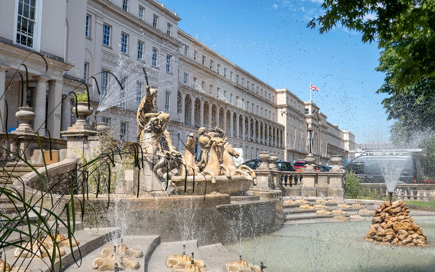 The Neptune Fountain in Cheltenham