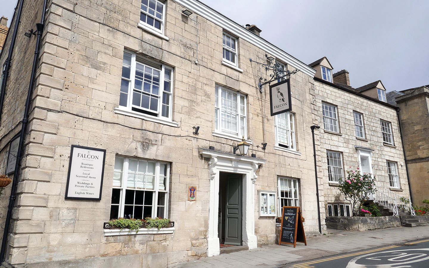 Exterior of The Falcon Inn in Painswick