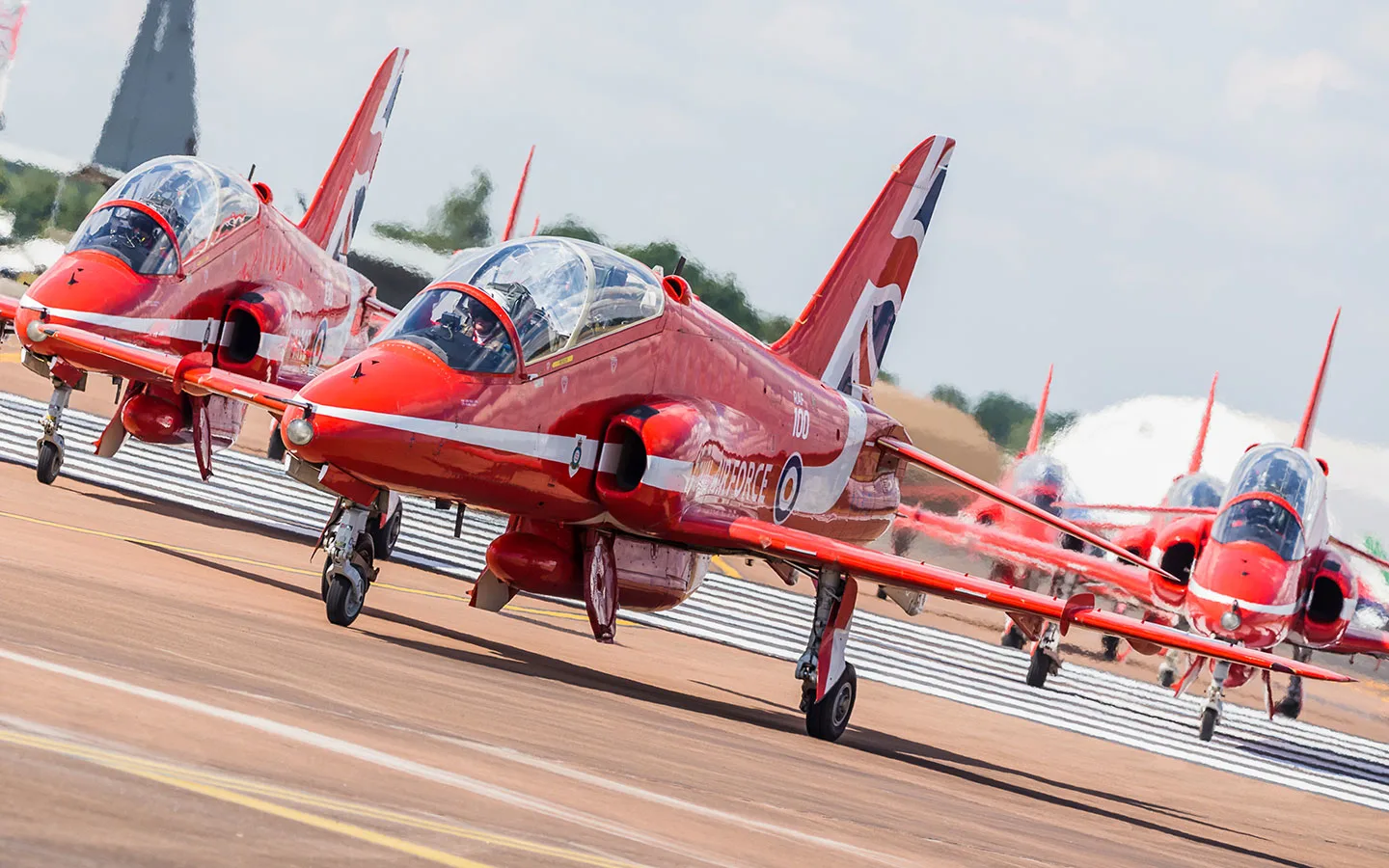 Red Arrows at the Royal International Air Tattoo