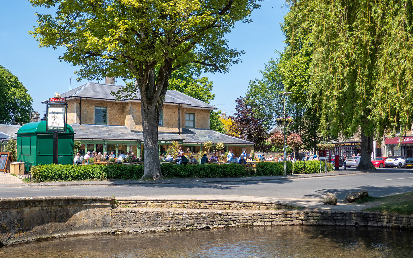 The Willow pub by the waterside in Bourton-on-the-Water