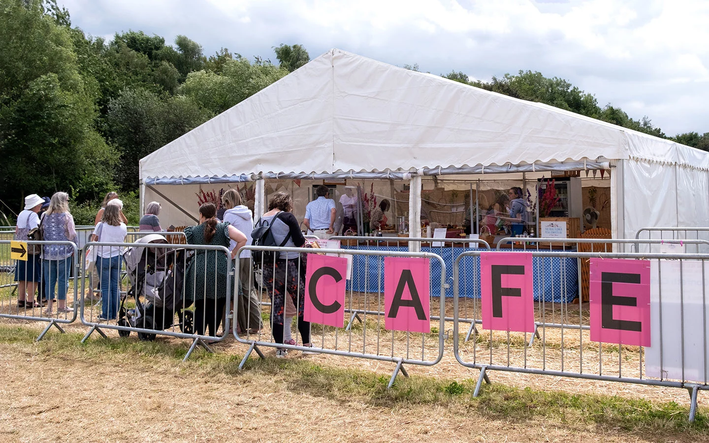 The pop-up Confetti Café at the Cotswold Confetti Fields