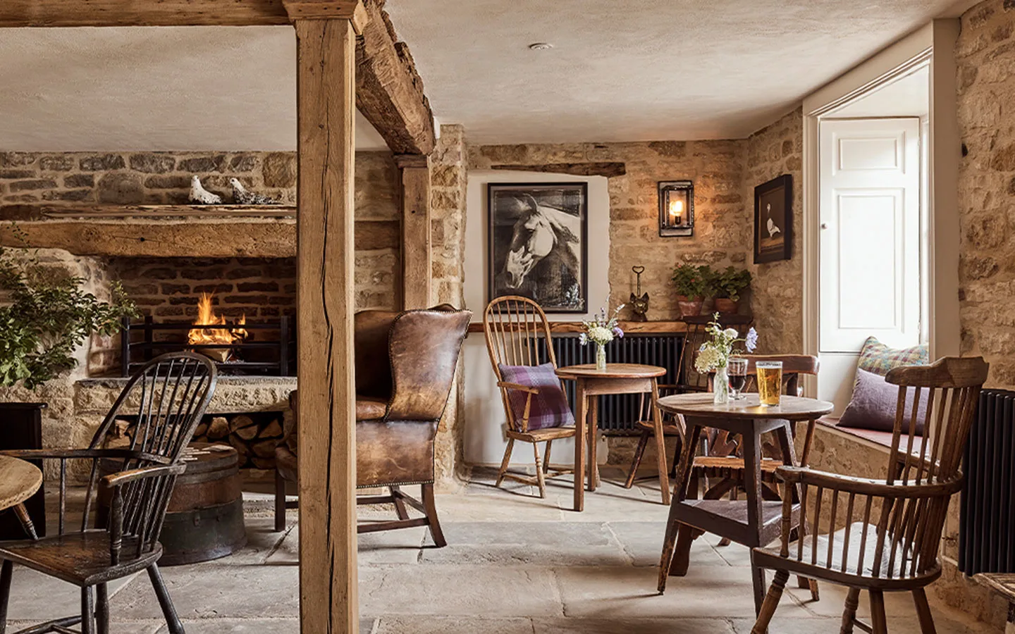 The Fox at Oddington pub near Stow-on-the-Wold