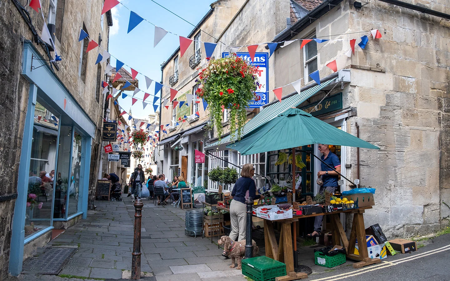 Shopping in The Shambles in Bradford on Avon