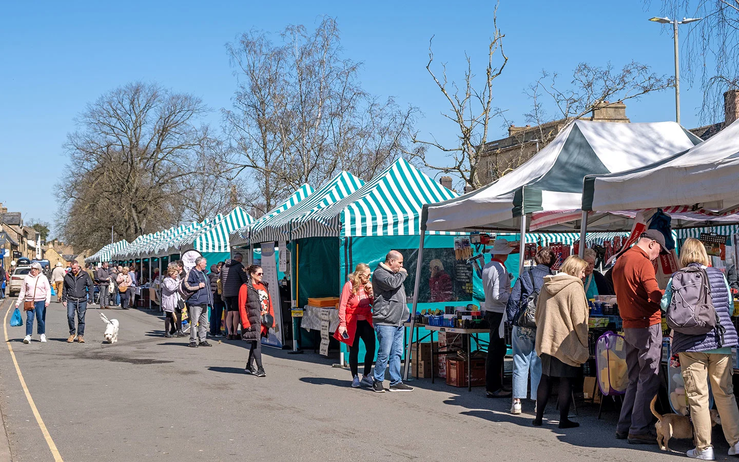 Tuesday market in Moreton-in-Marsh in the Cotswolds