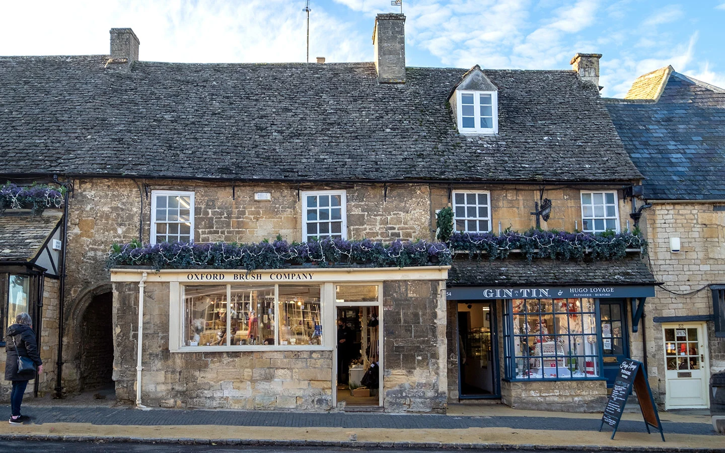 Shops on the High Street in Burford, Cotswolds