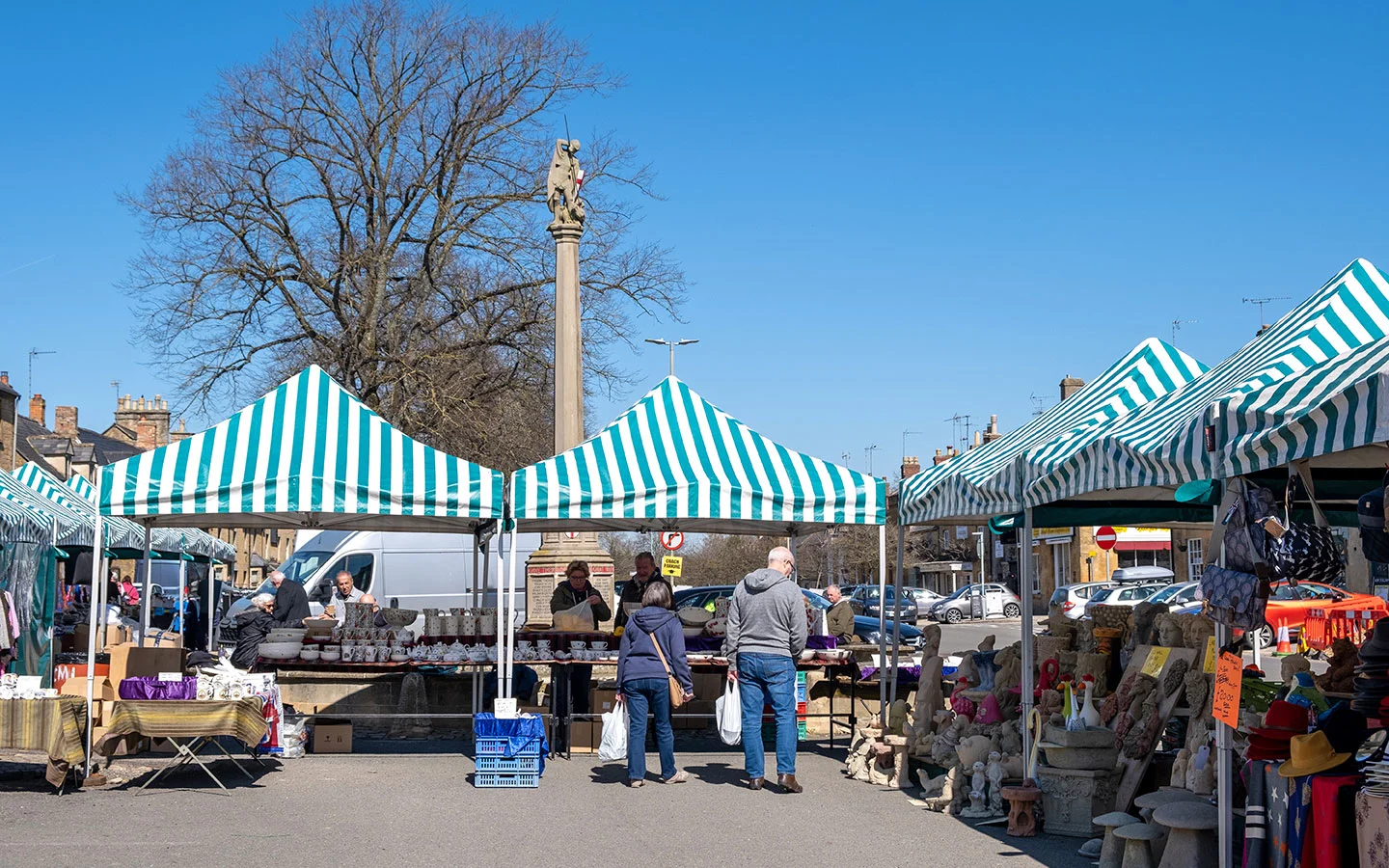 The Tuesday market in Moreton-in-Marsh