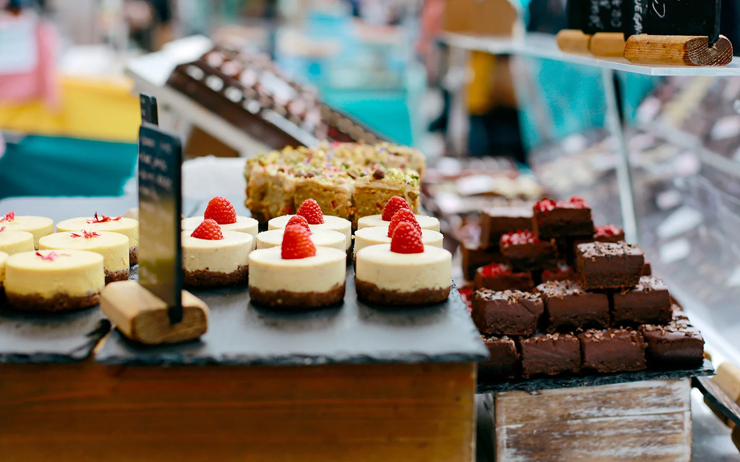 Cake stall at a street market