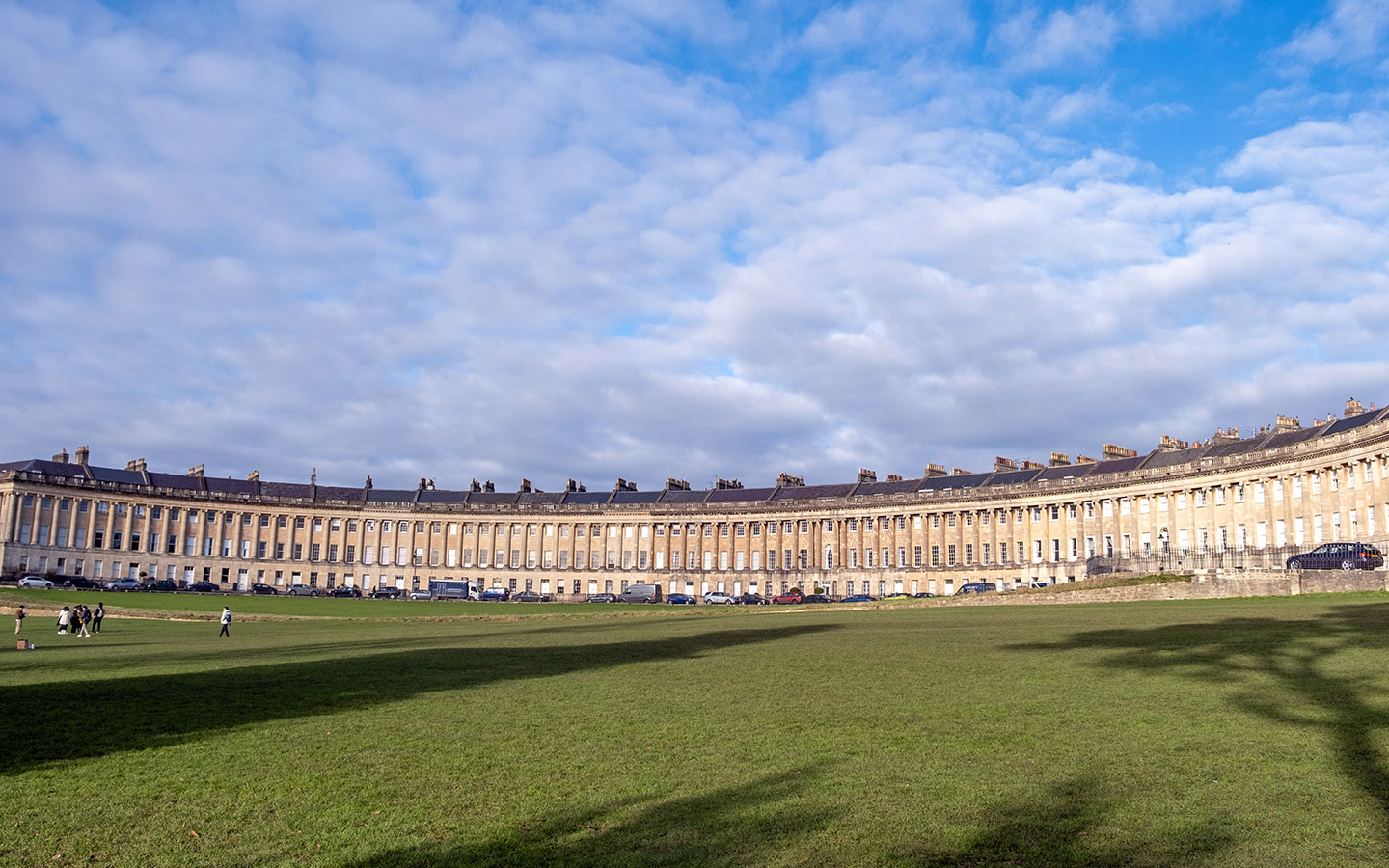 The Royal Crescent on a self-guided walking tour of Bath