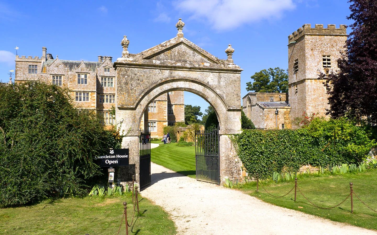 The entrance to Chastleton House 