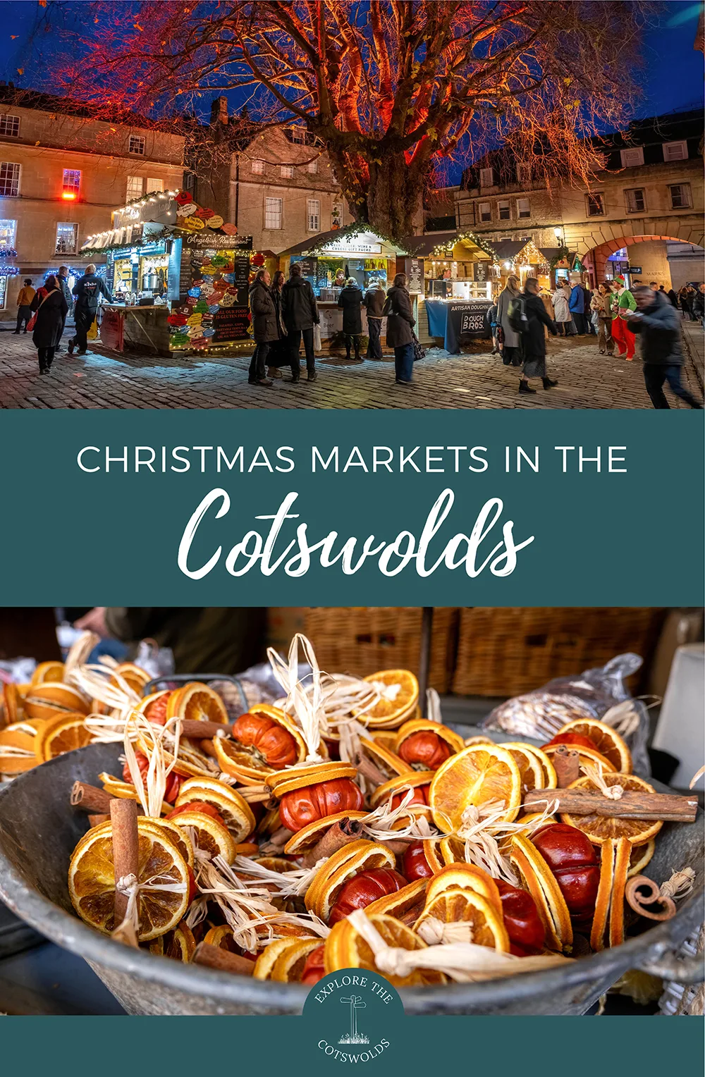 A guide to Christmas markets in the Cotswolds, with details of the region's festive markets including Bath, Cheltenham and Cirencester | Cotswolds Christmas markets | Cotswolds Christmas fair | Christmas in the Cotswolds | Cotswolds festive markets