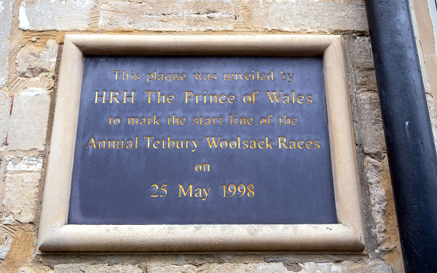 Start line for the Tetbury Woolsack Races on Gumstool Hill