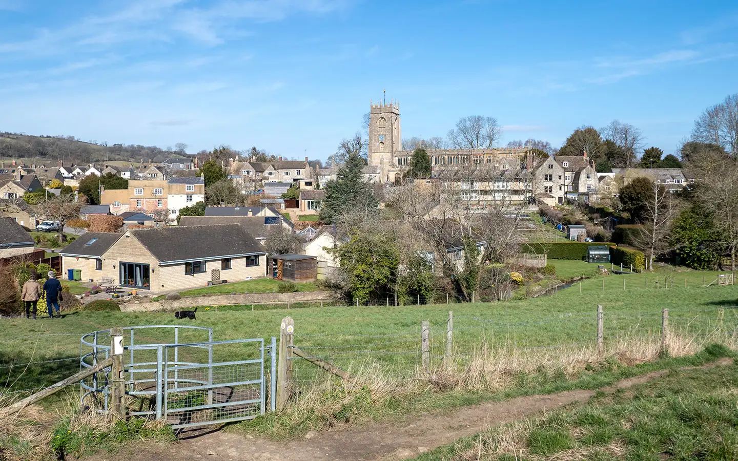 Views of St Peter's Church in Winchcombe