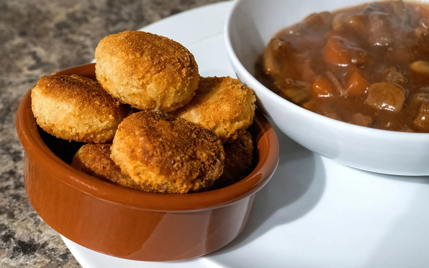Cotswold cheese dumplings and stew