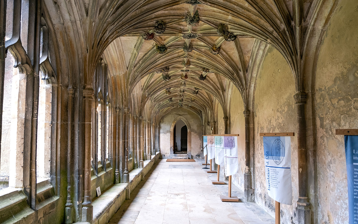 Medieval cloisters at Lacock Abbey