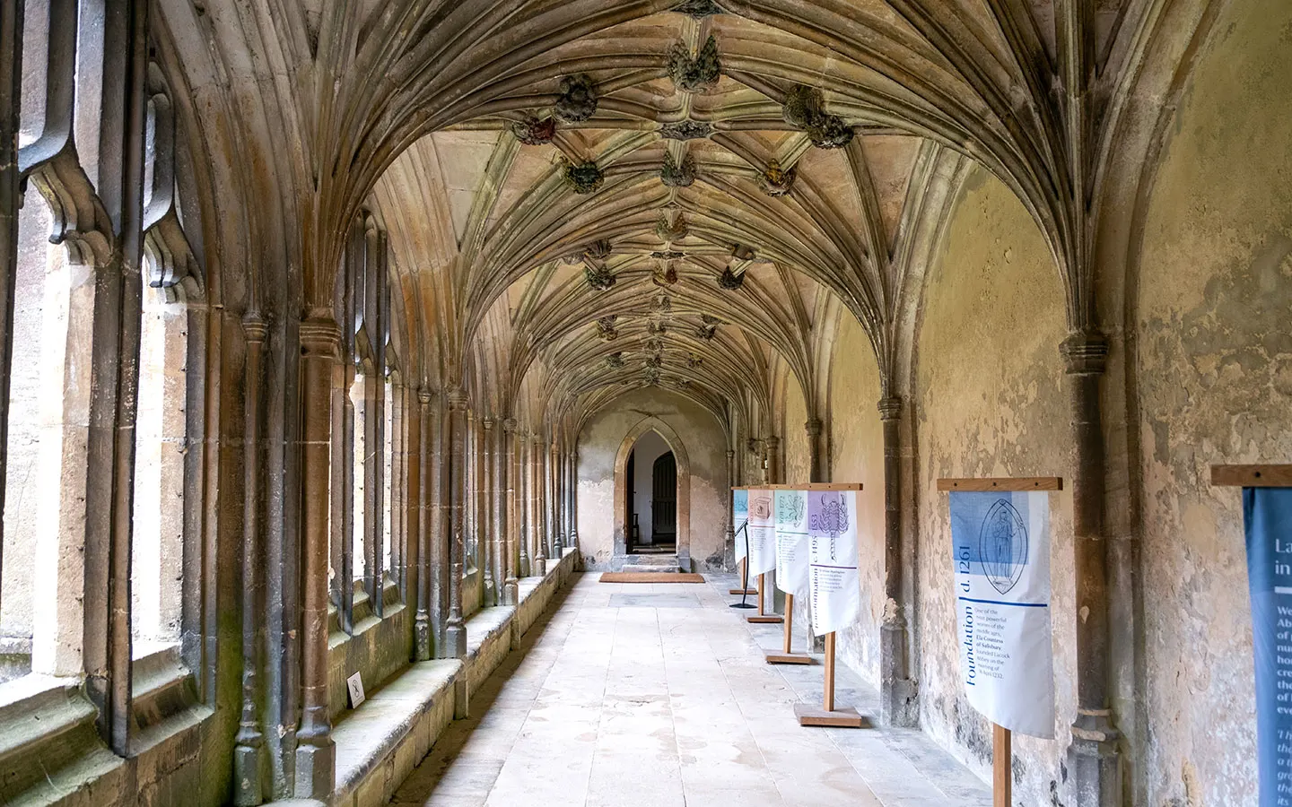 Medieval cloisters at Lacock Abbey