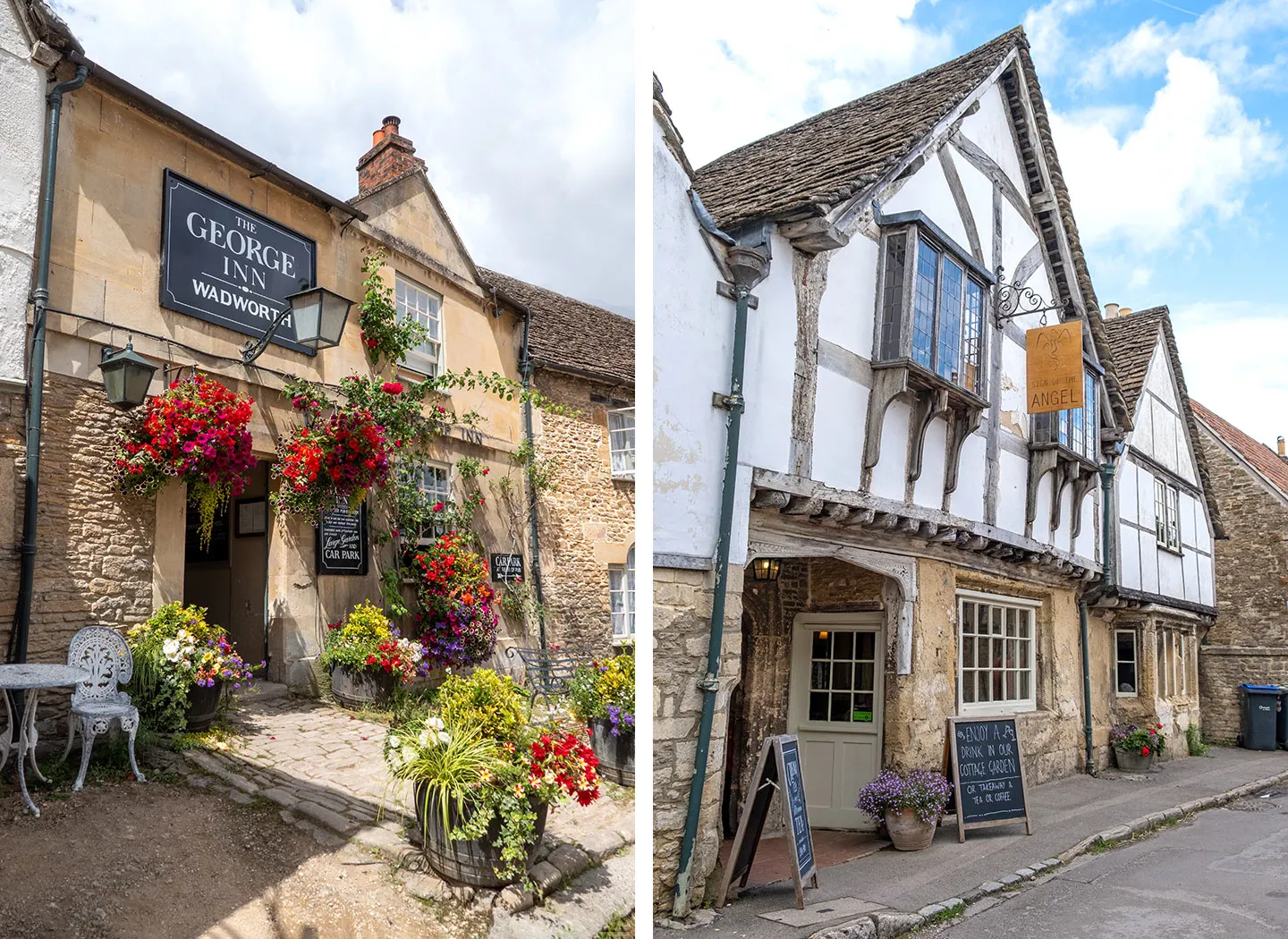 The George Inn and The Sign of the Angel pubs in Lacock